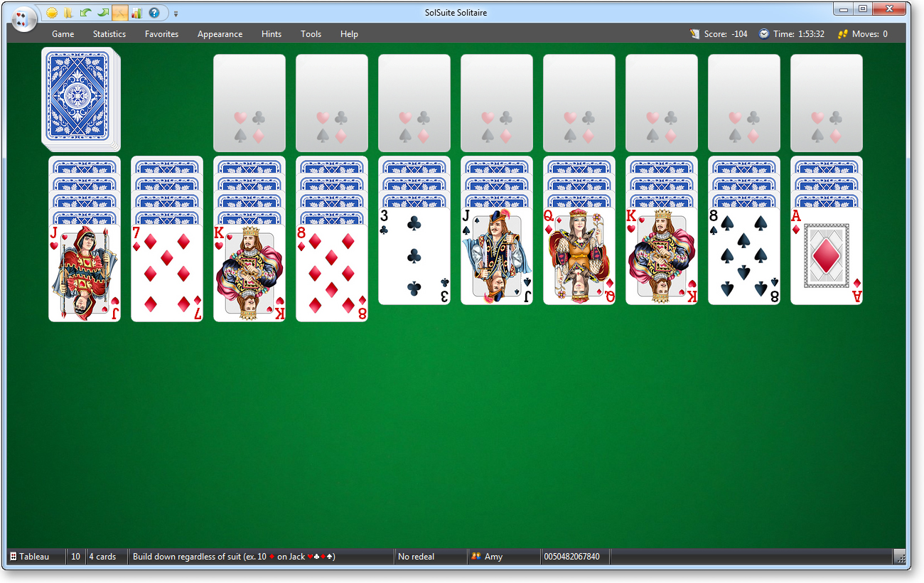 SolSuite Solitaire - Spider Solitaire Screenshot